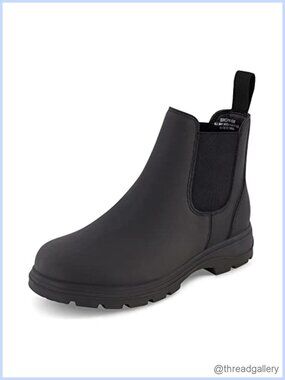 Women's Vegan Leather Chelsea Ankle Boots Memory Foam Non-Slip
